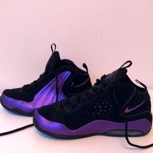 Metallic Purple and Black Air Max Shoes